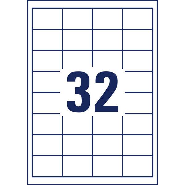 AVERY Zweckform Universal-Etiketten, 48,3 x 33,8 mm, weiß