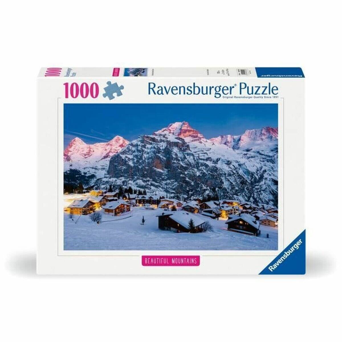 RAVENSBURGER Puzzle Dechberoucí hory: Bernská vysoč ina, Murren ve &Scaron výcarsku 1000 dílků