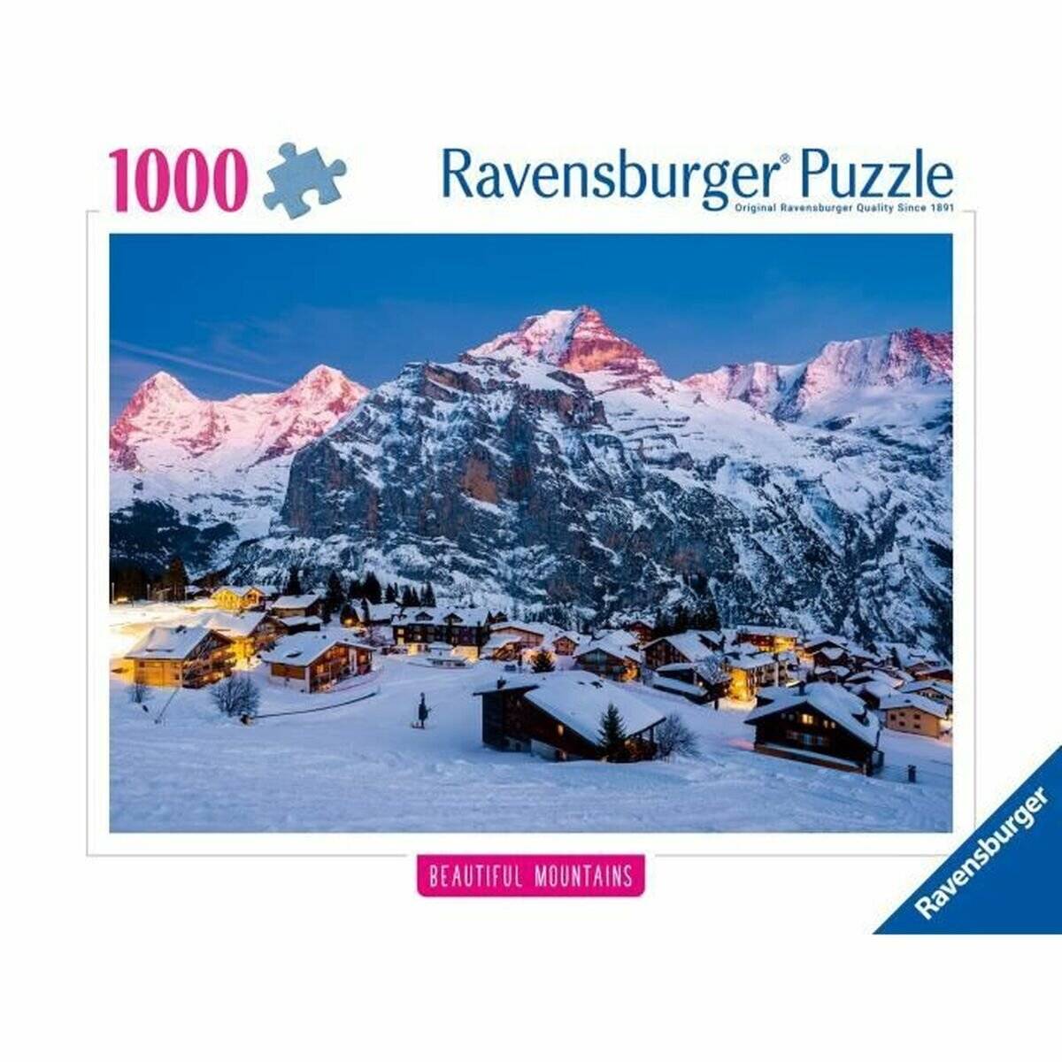 RAVENSBURGER Puzzle Dechberoucí hory: Bernská vysoč ina, Murren ve &Scaron výcarsku 1000 dílků