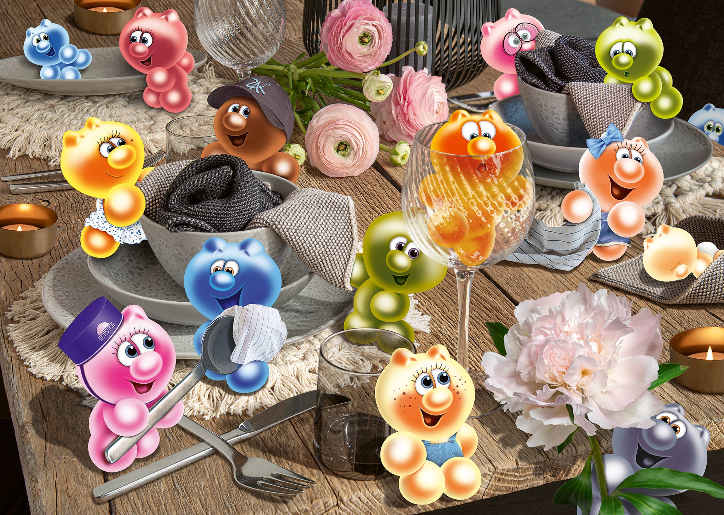 Ravensburger 12000788 Gelini decken den Tisch 1000 Teile Puzzle