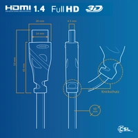 CSL 8k HDMI Kabel 2.1, 4K Ultra HD, UHD, Full HD, 3D, ARC, High Speed mit Ethernet, HDMI Typ A - 10m CSL 8k HDMI Kabel 2.1, 4K Ultra HD, UHD, Full HD, 3D, ARC, High Speed mit Ethernet, HDMI Typ A - 10m