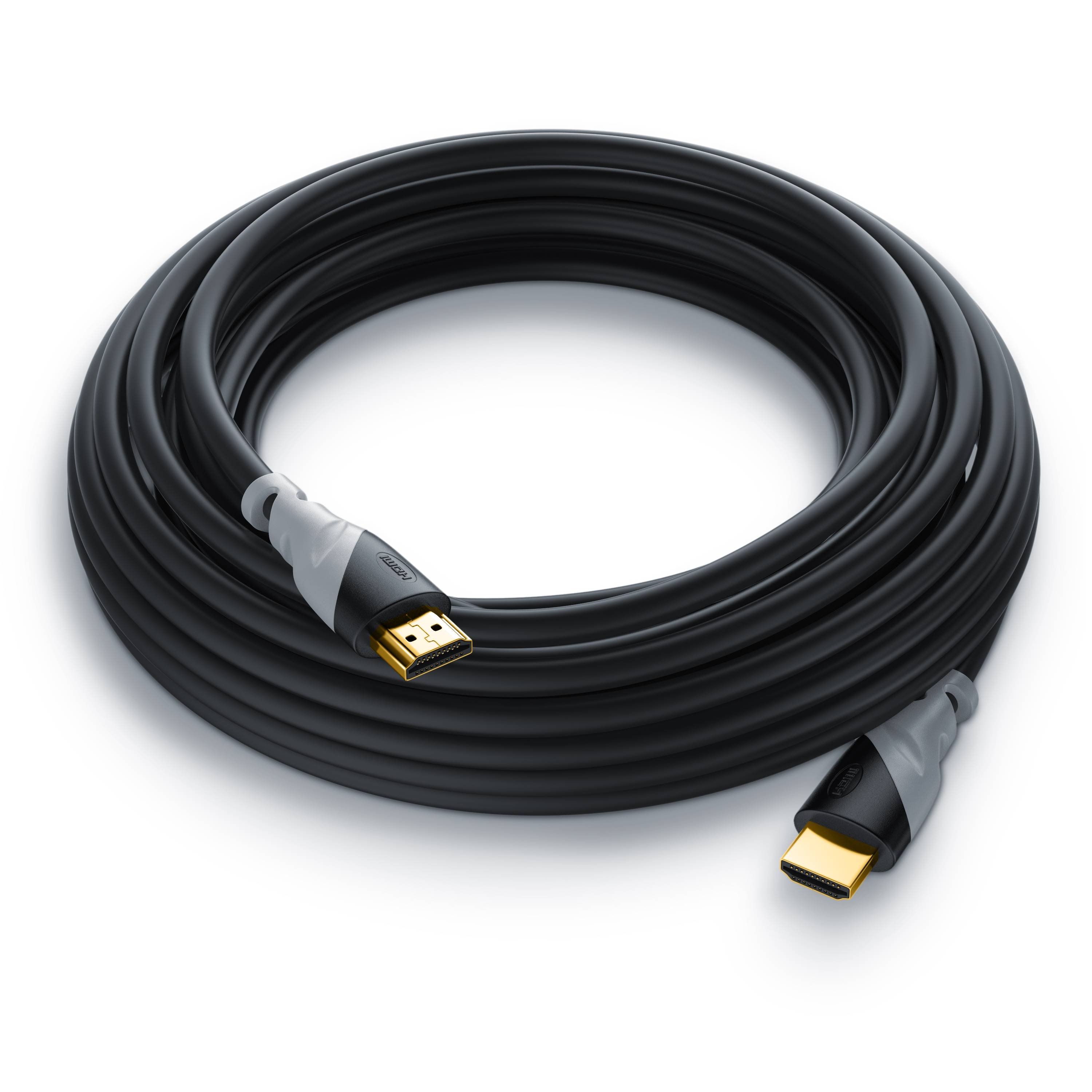CSL HDMI-Kabel 2.0b, 4K UHD, Full HD, 3D, 3-fach geschirmt, High Speed mit Ethernet, HDMI Typ A - 15m