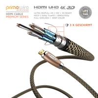 Primewire 8k HDMI-Kabel 2.1, 4k Ultra HD 2160p, 3D, Nylonummantelung, Vollmetall Stecker, HDMI Typ A - 10m Primewire 8k HDMI-Kabel 2.1, 4k Ultra HD 2160p, 3D, Nylonummantelung, Vollmetall Stecker, HDMI Typ A - 10m