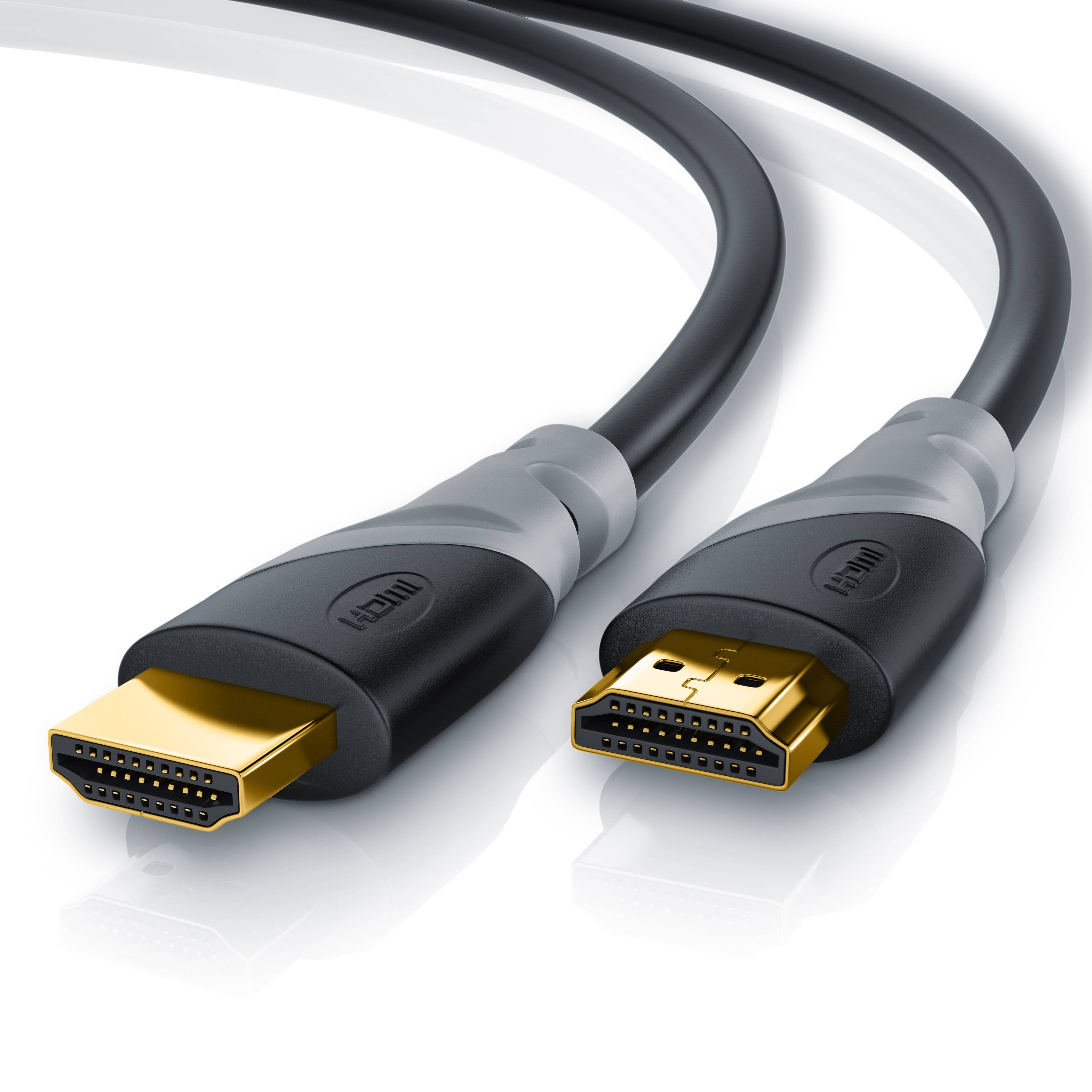 CSL 8k HDMI Kabel 2.1, 3fach geschirmt, Ultra HD, Full HD, 3D, High Speed mit Ethernet, HDMI Typ A - 2m