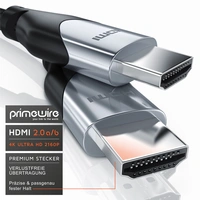 Primewire HDMI-Kabel 2.0b, Ultra HD 4k 60Hz, 18 Gbit/s, 3D, ARC, CEC, HDCP, HDR, HDMI Typ A - 3m Primewire HDMI-Kabel 2.0b, Ultra HD 4k 60Hz, 18 Gbit/s, 3D, ARC, CEC, HDCP, HDR, HDMI Typ A - 3m