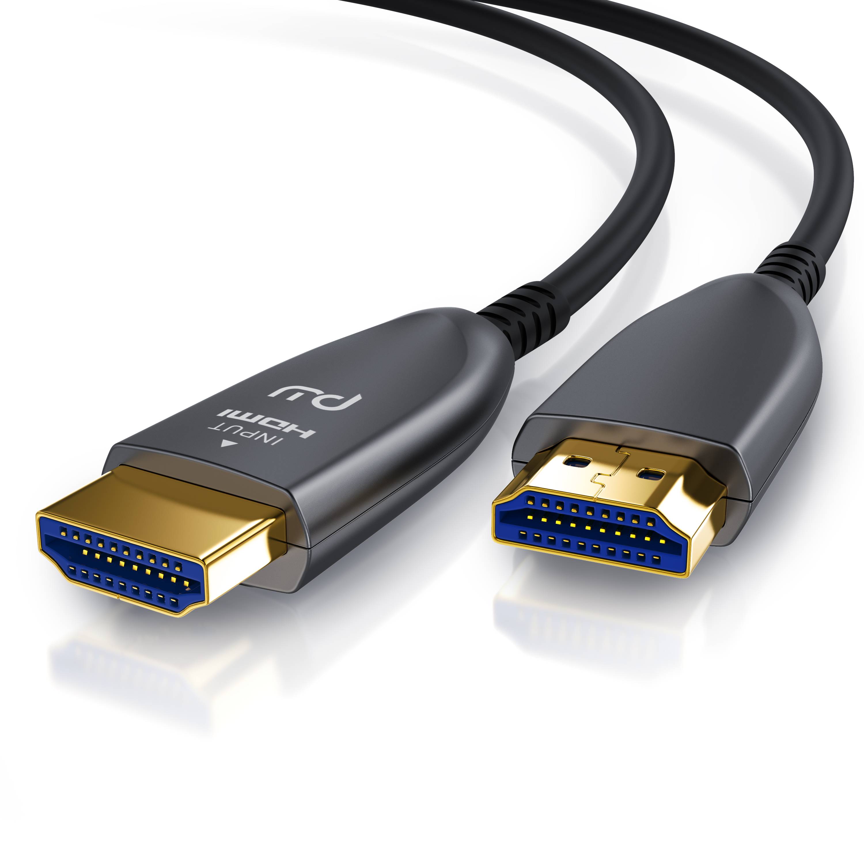 Primewire Ultra HD HDMI 2.0b Glasfaserkabel 3-fach geschirmt 4K / Full HD / 3D / ARC / High Speed mit Ethernet - 5m