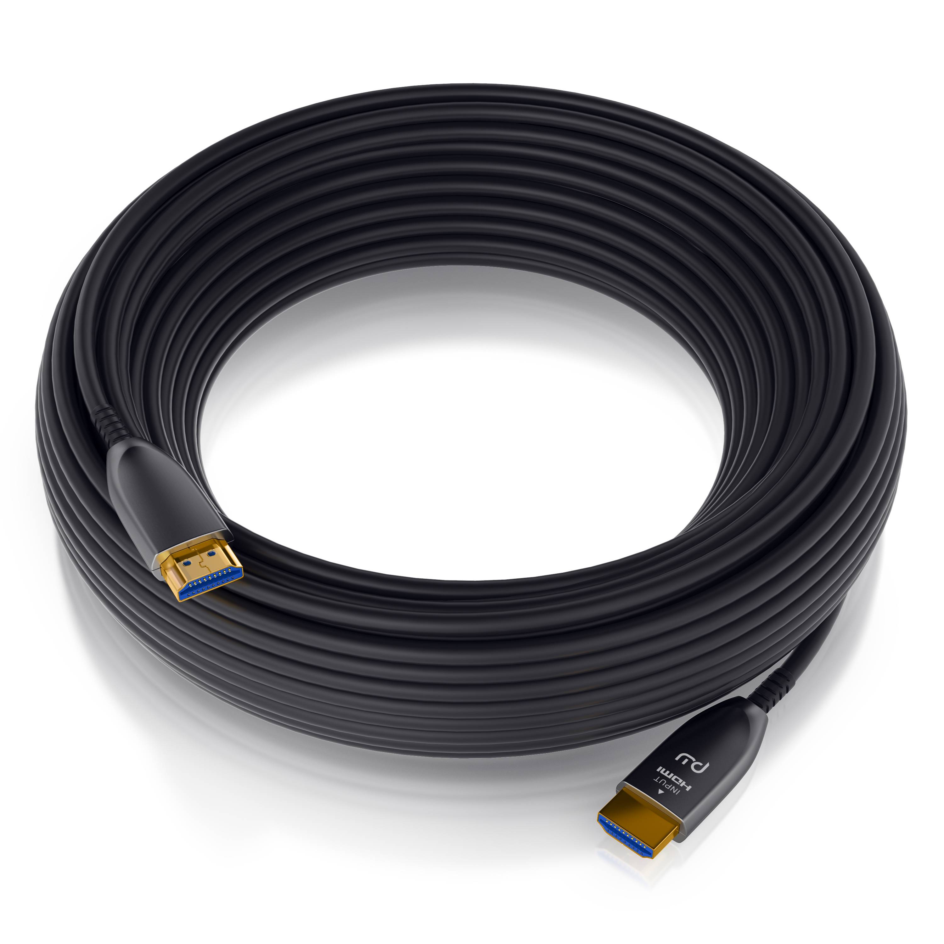Primewire Ultra HD HDMI 2.0b Glasfaserkabel 3-fach geschirmt 4K / Full HD / 3D / ARC / High Speed mit Ethernet - 3m