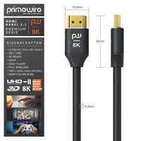 Primewire 8K Premium HDMI Ultra High Speed Kabel 2.1 7680 x 4320 @ 120 Hz mit DSC - 0,5m Primewire 8K Premium HDMI Ultra High Speed Kabel 2.1 7680 x 4320 @ 120 Hz mit DSC - 0,5m