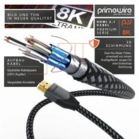 Primewire 8k HDMI Kabel 2.1, 8K @ 120Hz 4K @ 240Hz mit DSC, HDMI 2.0a 2.0b, 3D, HDTV UHD II, HDR-10+, Dolby Vision - 4m Primewire 8k HDMI Kabel 2.1, 8K @ 120Hz 4K @ 240Hz mit DSC, HDMI 2.0a 2.0b, 3D, HDTV UHD II, HDR-10+, Dolby Vision - 4m