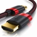 Primewire - 0,25m High Speed 8K HDMI Kabel 2.1, Ethernet ARC 3D 4K Ultra HD 7680x4320 @ 120 Hz HDTV Full HD, Schwarz/Rot Primewire - 0,25m High Speed 8K HDMI Kabel 2.1, Ethernet ARC 3D 4K Ultra HD 7680x4320 @ 120 Hz HDTV Full HD, Schwarz/Rot