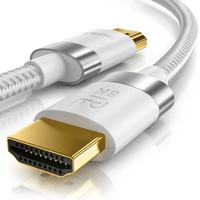 Primewire - 5m High Speed 8K HDMI Kabel 2.1, Ethernet ARC 3D 4K Ultra HD 7680x4320 @ 120 Hz HDTV Full HD, Weiß/Silber Primewire - 5m High Speed 8K HDMI Kabel 2.1, Ethernet ARC 3D 4K Ultra HD 7680x4320 @ 120 Hz HDTV Full HD, Weiß/Silber