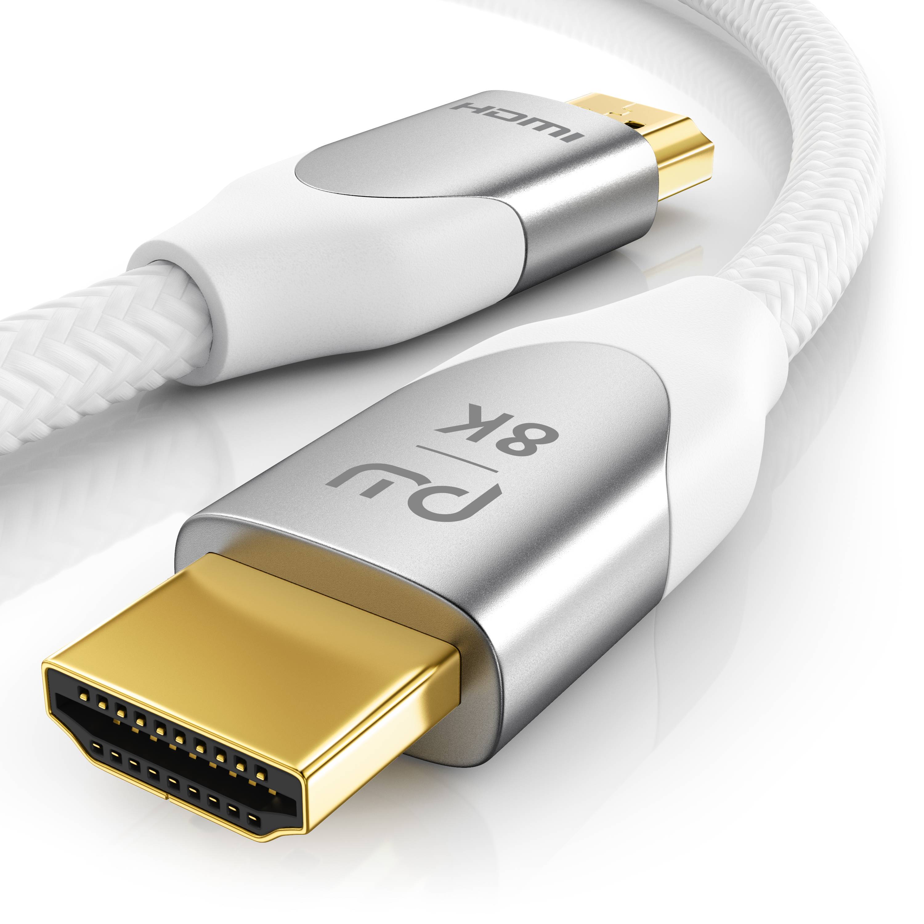 Primewire 8K Premium HDMI Kabel 2.1 mit Nylonummantelung, 7680 x 4320 @ 120 Hz mit DSC - 0,5m