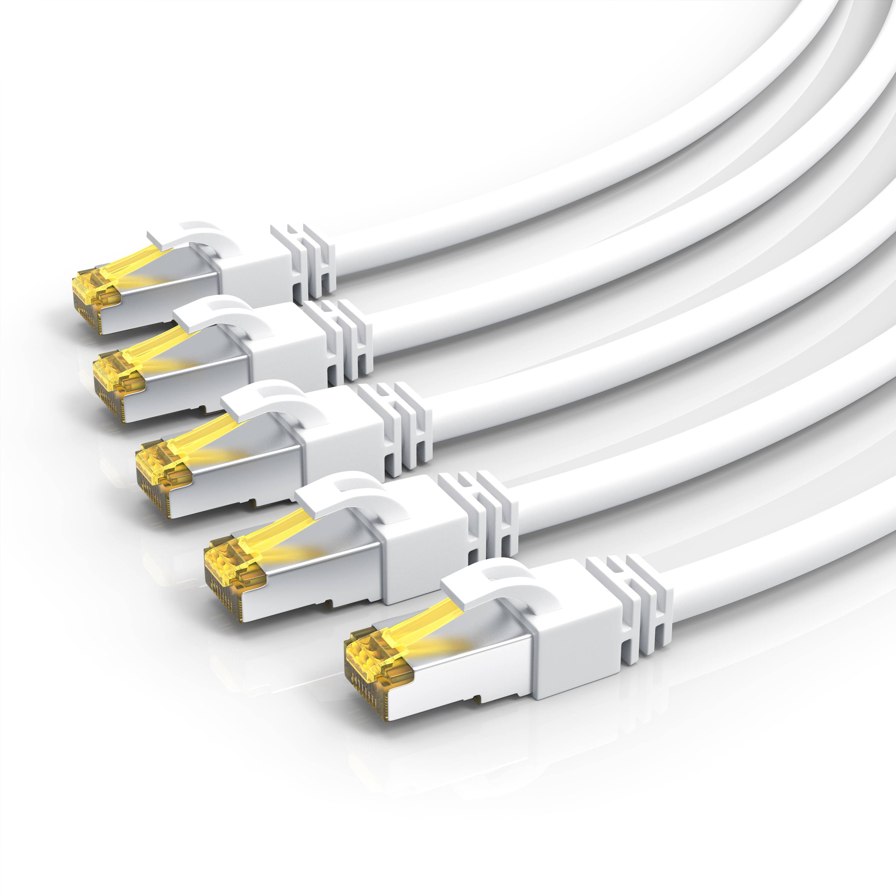 Primewire LAN-Kabel CAT.7, RJ-45 (Ethernet), Gigabit Ethernet S/FTP Netzwerkkabel, 10000 Mbit/s, Patchkabel - 2m