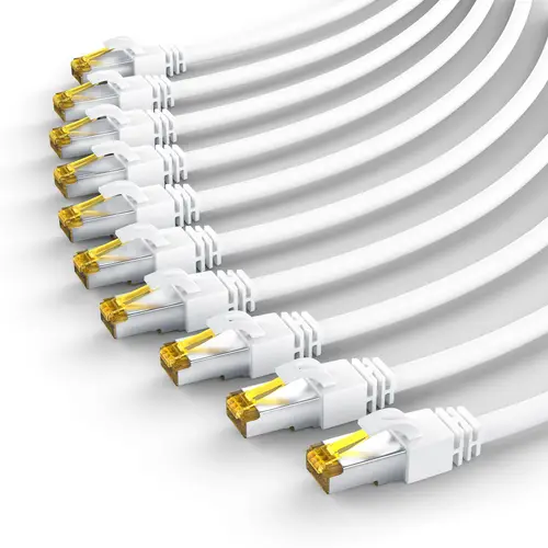 Primewire LAN-Kabel CAT.7, RJ-45 (Ethernet), Gigabit Ethernet S/FTP Netzwerkkabel, 10000 Mbit/s, Patchkabel - 0,25m Primewire LAN-Kabel CAT.7, RJ-45 (Ethernet), Gigabit Ethernet S/FTP Netzwerkkabel, 10000 Mbit/s, Patchkabel - 0,25m
