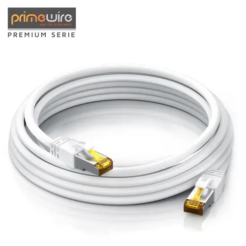 Primewire LAN-Kabel CAT.7, RJ-45 (Ethernet), Gigabit Ethernet S/FTP Netzwerkkabel, 10000 Mbit/s, Patchkabel - 15m Primewire LAN-Kabel CAT.7, RJ-45 (Ethernet), Gigabit Ethernet S/FTP Netzwerkkabel, 10000 Mbit/s, Patchkabel - 15m