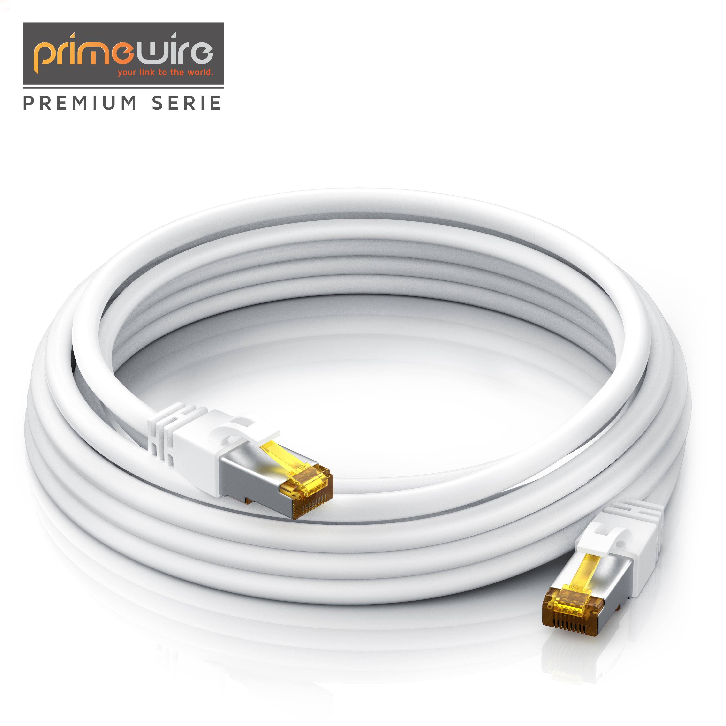 Primewire LAN-Kabel CAT.7, RJ-45 (Ethernet), Gigabit Ethernet S/FTP Netzwerkkabel, 10000 Mbit/s, Patchkabel - 30m
