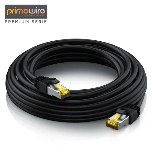 Primewire LAN-Kabel CAT.7, RJ-45 (Ethernet), Gigabit Ethernet S/FTP Netzwerkkabel, 10000 Mbit/s, Patchkabel - 10m Primewire LAN-Kabel CAT.7, RJ-45 (Ethernet), Gigabit Ethernet S/FTP Netzwerkkabel, 10000 Mbit/s, Patchkabel - 10m