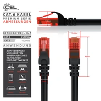 CSL Cat 6 Gigabit Ethernet LAN Kabel, mehrfach Geschirmt, UTP Gigabit 1000 Mbit/s Patchkabel, Netzwerkkabel - 25m CSL Cat 6 Gigabit Ethernet LAN Kabel, mehrfach Geschirmt, UTP Gigabit 1000 Mbit/s Patchkabel, Netzwerkkabel - 25m