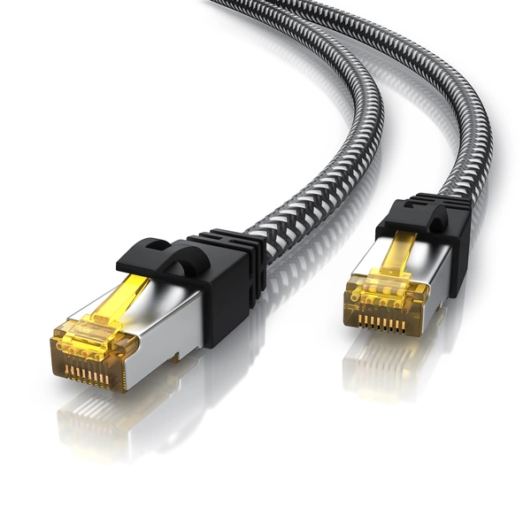 Primewire Patchkabel CAT 7 Rohkabel mit Braiding, Gigabit Ethernet LAN Kabel 10 Gbit/s S/FTP PIMF, Netzwerkkabel - 3m Primewire Patchkabel CAT 7 Rohkabel mit Braiding, Gigabit Ethernet LAN Kabel 10 Gbit/s S/FTP PIMF, Netzwerkkabel - 3m