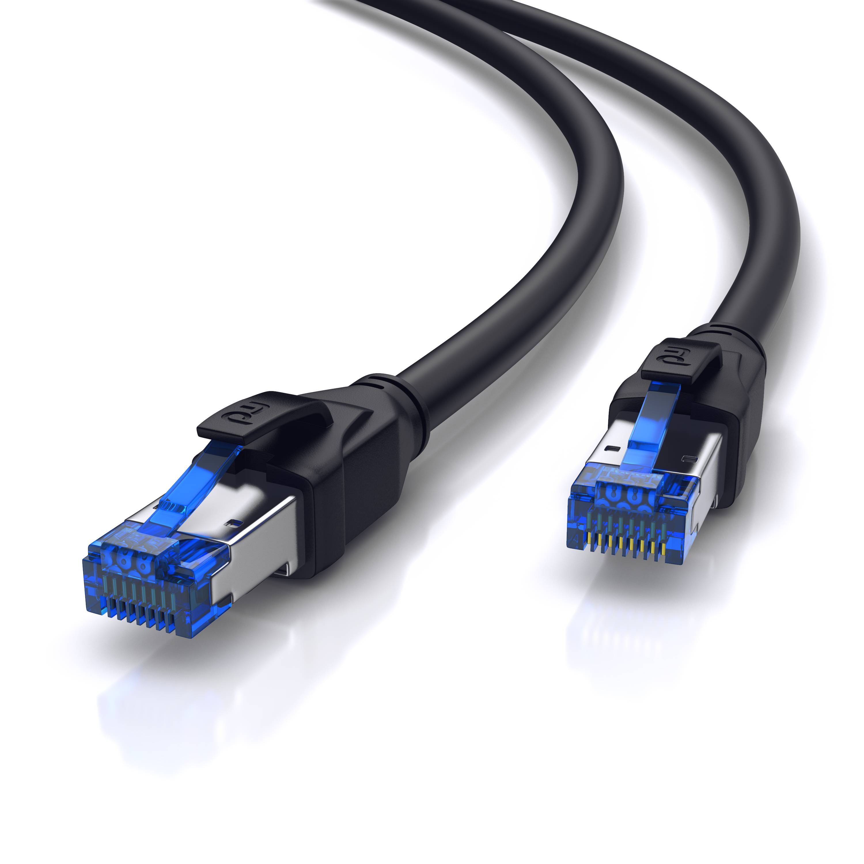 Primewire Outdoor Patchkabel - CAT 8 - mit IP66 - 40 Gbit/s Datenkabel - S/FTP PiMF Schirmung - Netzwerkkabel - 5m