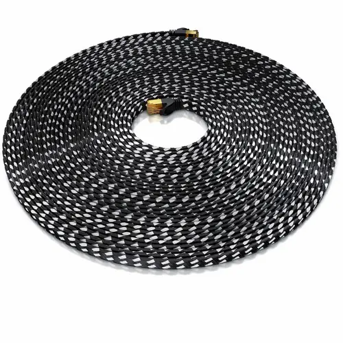 Primewire Flachbandpatchkabel CAT 7 mit Braiding, Gigabit Ethernet LAN Kabel 10 Gbit/s U/FTP PIMF, Netzwerkkabel - 10m Primewire Flachbandpatchkabel CAT 7 mit Braiding, Gigabit Ethernet LAN Kabel 10 Gbit/s U/FTP PIMF, Netzwerkkabel - 10m