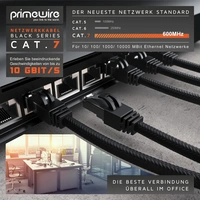 Primewire Patchkabel CAT 7 mit Baumwollmantel, Gigabit Ethernet LAN Kabel, 10 Gbit/s S/FTP PIMF, Netzwerkkabel - 0,5m Primewire Patchkabel CAT 7 mit Baumwollmantel, Gigabit Ethernet LAN Kabel, 10 Gbit/s S/FTP PIMF, Netzwerkkabel - 0,5m