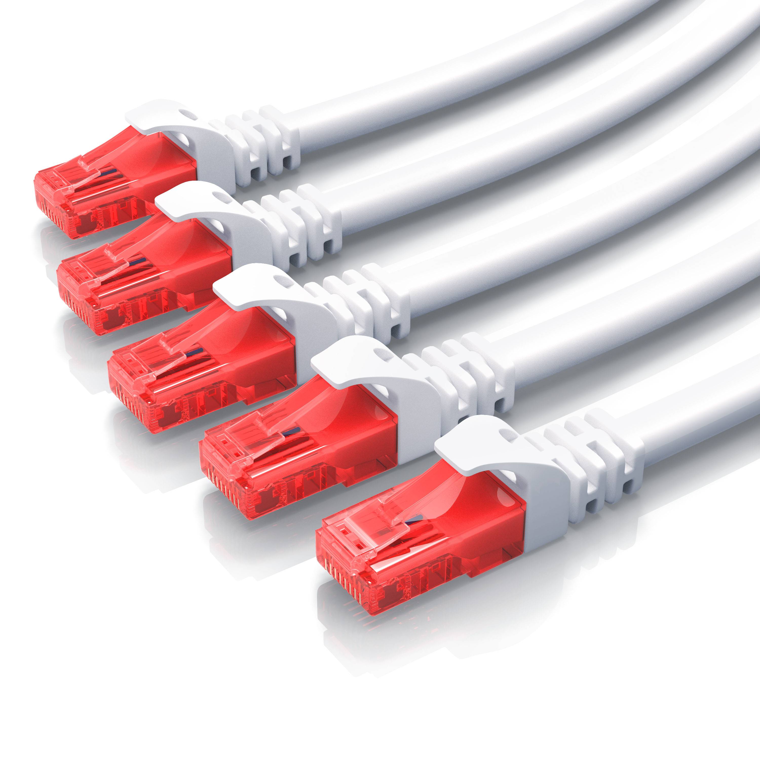 CSL Cat 6 Gigabit Ethernet LAN Kabel, mehrfach Geschirmt, UTP Gigabit 1000 Mbit/s Patchkabel, Netzwerkkabel - 5m