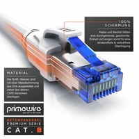 Primewire Patchkabel CAT 8, Gigabit Ethernet LAN Kabel, 40 Gbit/s S/FTP PIMF, Netzwerkkabel mit Baumwollmantel - 3m Primewire Patchkabel CAT 8, Gigabit Ethernet LAN Kabel, 40 Gbit/s S/FTP PIMF, Netzwerkkabel mit Baumwollmantel - 3m