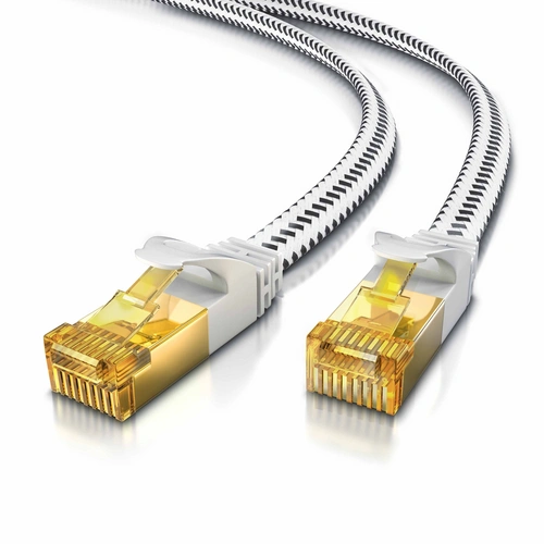 Primewire Flachbandpatchkabel CAT 7 mit Braiding, Gigabit Ethernet LAN Kabel 10 Gbit/s U/FTP PIMF, Netzwerkkabel - 5m Primewire Flachbandpatchkabel CAT 7 mit Braiding, Gigabit Ethernet LAN Kabel 10 Gbit/s U/FTP PIMF, Netzwerkkabel - 5m