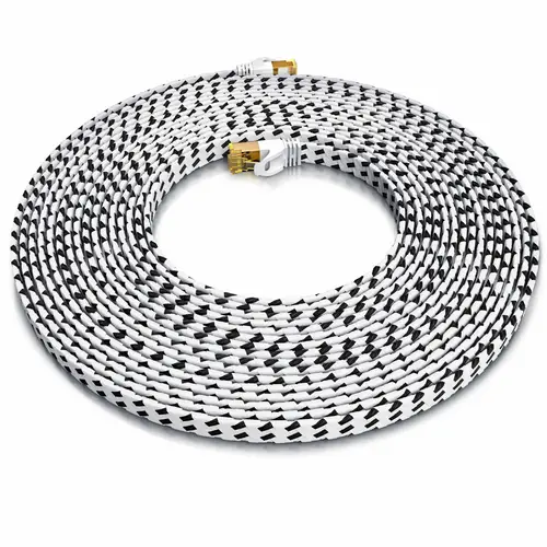Primewire Flachbandpatchkabel CAT 7 mit Braiding, Gigabit Ethernet LAN Kabel 10 Gbit/s U/FTP PIMF, Netzwerkkabel - 5m Primewire Flachbandpatchkabel CAT 7 mit Braiding, Gigabit Ethernet LAN Kabel 10 Gbit/s U/FTP PIMF, Netzwerkkabel - 5m
