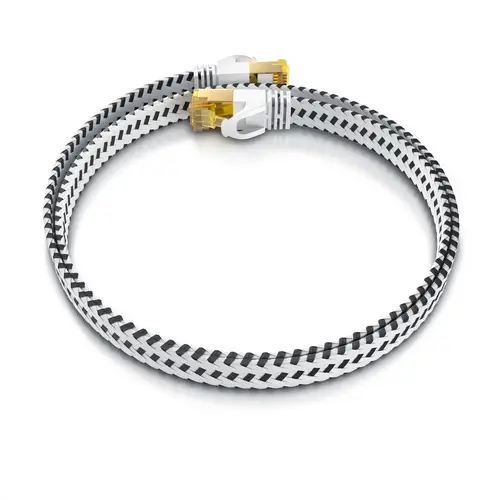 Primewire Flachbandpatchkabel CAT 7 mit Braiding, Gigabit Ethernet LAN Kabel 10 Gbit/s U/FTP PIMF, Netzwerkkabel - 20m Primewire Flachbandpatchkabel CAT 7 mit Braiding, Gigabit Ethernet LAN Kabel 10 Gbit/s U/FTP PIMF, Netzwerkkabel - 20m