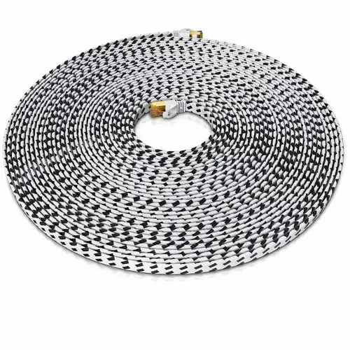 Primewire Flachbandpatchkabel CAT 7 mit Braiding, Gigabit Ethernet LAN Kabel 10 Gbit/s U/FTP PIMF, Netzwerkkabel - 20m Primewire Flachbandpatchkabel CAT 7 mit Braiding, Gigabit Ethernet LAN Kabel 10 Gbit/s U/FTP PIMF, Netzwerkkabel - 20m