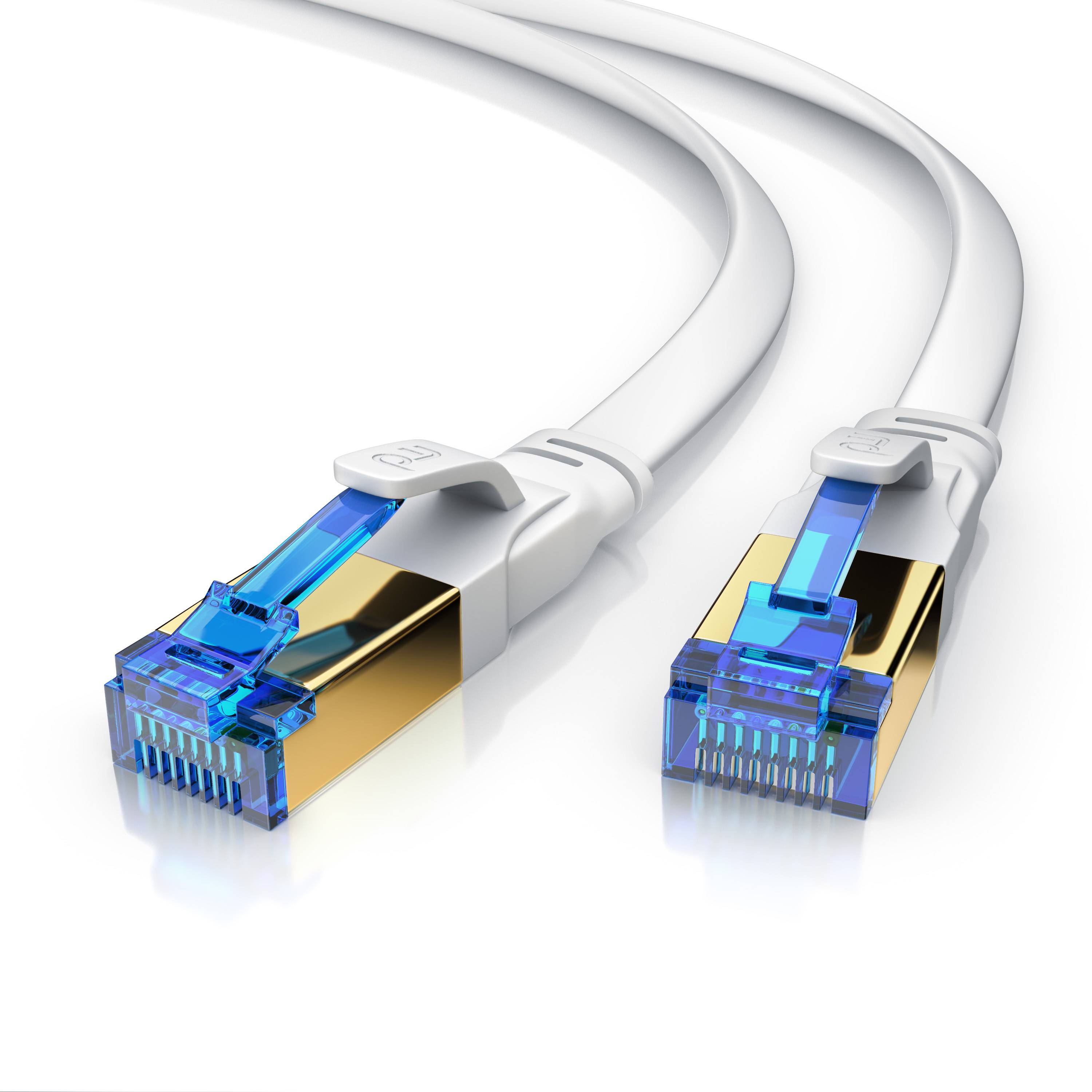 Primewire Flachbandpatchkabel CAT 8 - Gigabit Ethernet LAN Kabel - 40 Gbit/s - U/FTP PIMF Schirmung - Netzwerkkabel - 3m
