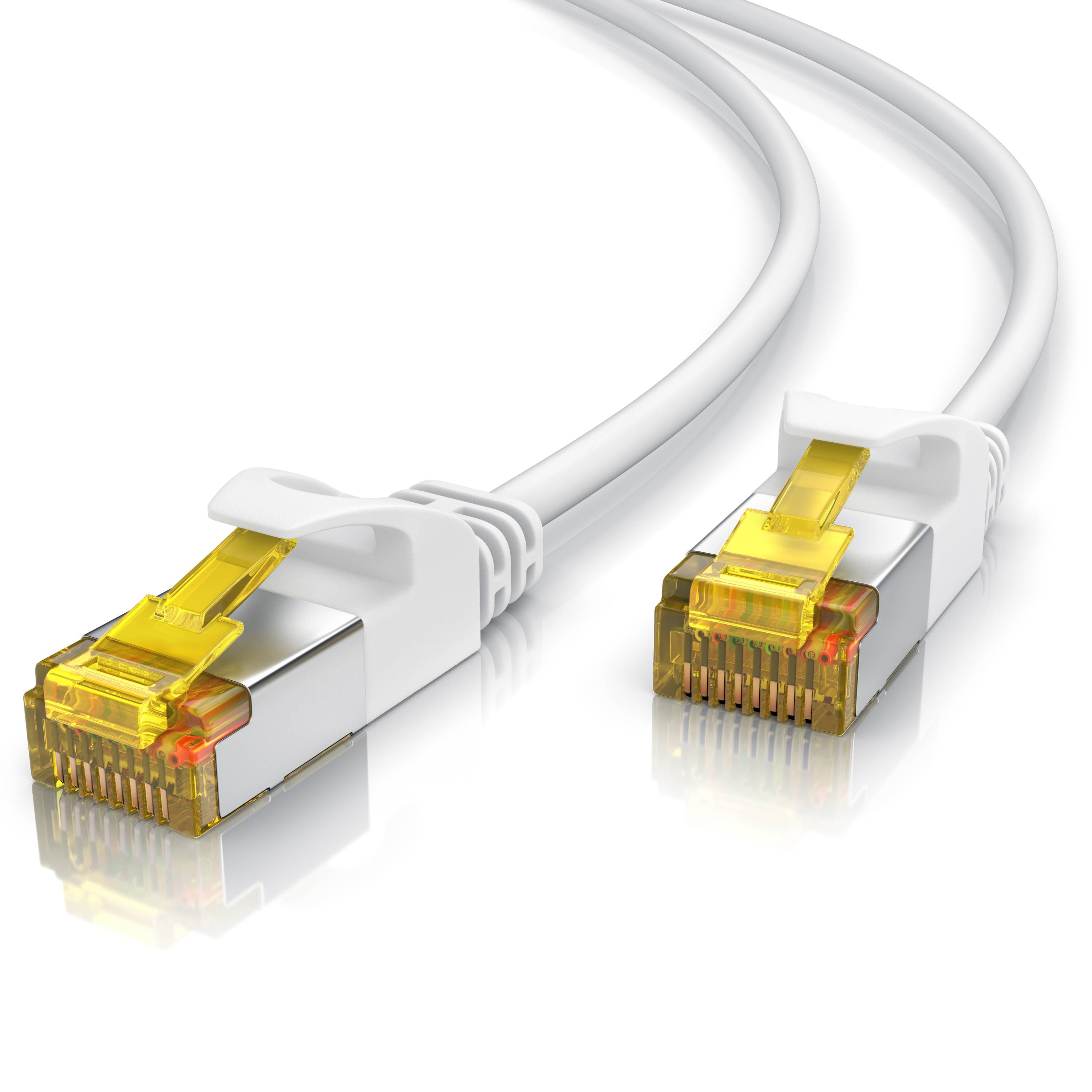 Primewire Ultra Slim Patchkabel Cat 7, LAN Ethernet Gigabit Kabel, 10000 Mbit U/FTP PIMF Schirmung, Netzwerkkabel - 5m