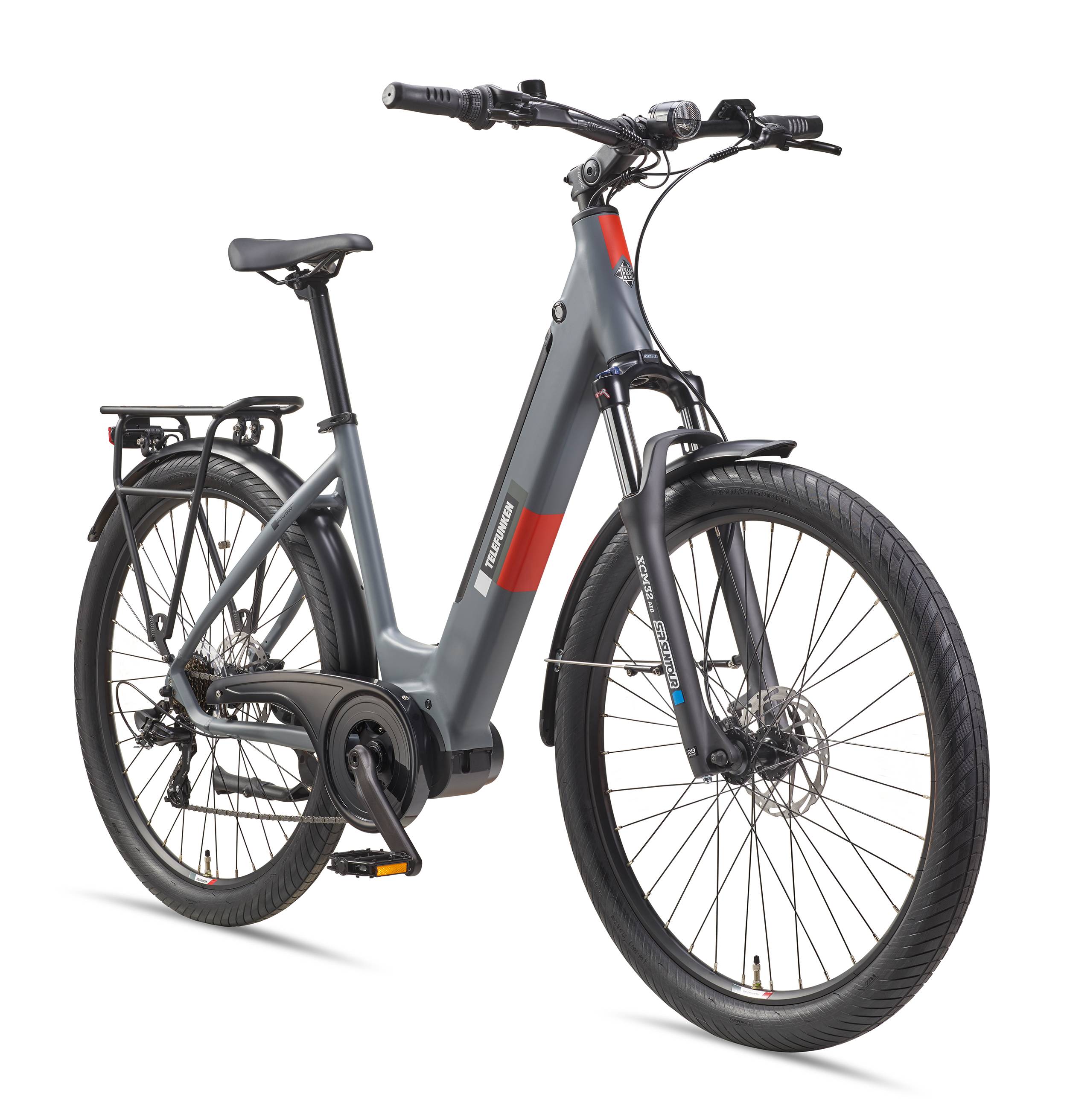 Telefunken City SUV E-Bike | Elektrofahrrad 27,5 Zoll | Mittelmotor | 7-Gang Kettenschaltung | 468 Wh Akku | Pedelec