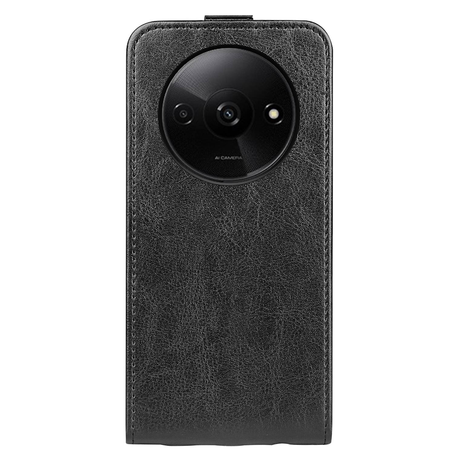 Für Xiaomi Redmi A3 Flip Handy Tasche Schwarz Hülle Case Cover Schutz