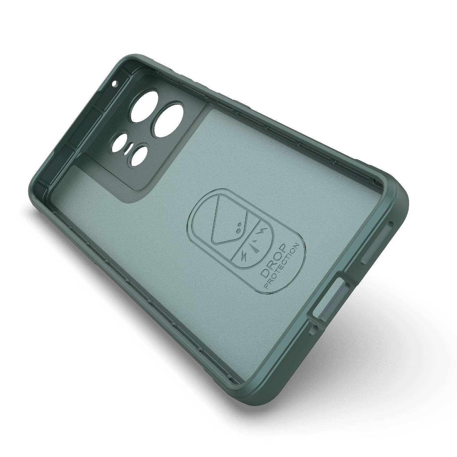 Für Motorola Edge 50 Pro TPU / PC Design Magic Shield + Flanell Cover