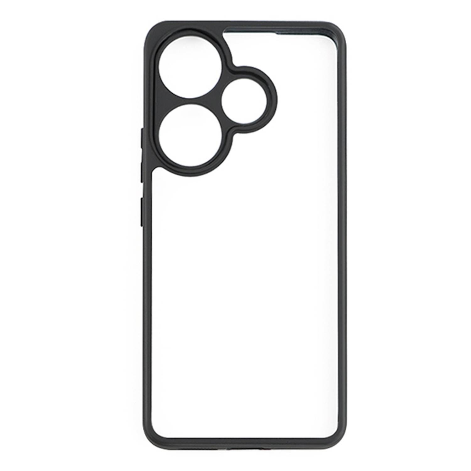 Für Xiaomi Poco F6 5G Redmi Turbo 3 TPU + Transparent PC Hülle Schwarz