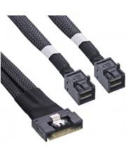 InLine Slim SAS Kabel SFF-8654 8i zu 2x SFF-8643 0.5m 0,5 m Serial Attached SCSI