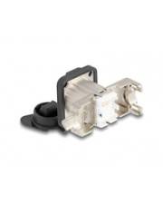 Delock D-Typ RJ45 Einbaubuchse mit LSA Anschluss Cat.6A STP