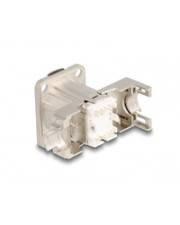 Delock D-Typ RJ45 Einbaubuchse mit LSA Anschluss Cat.6A STP Metall