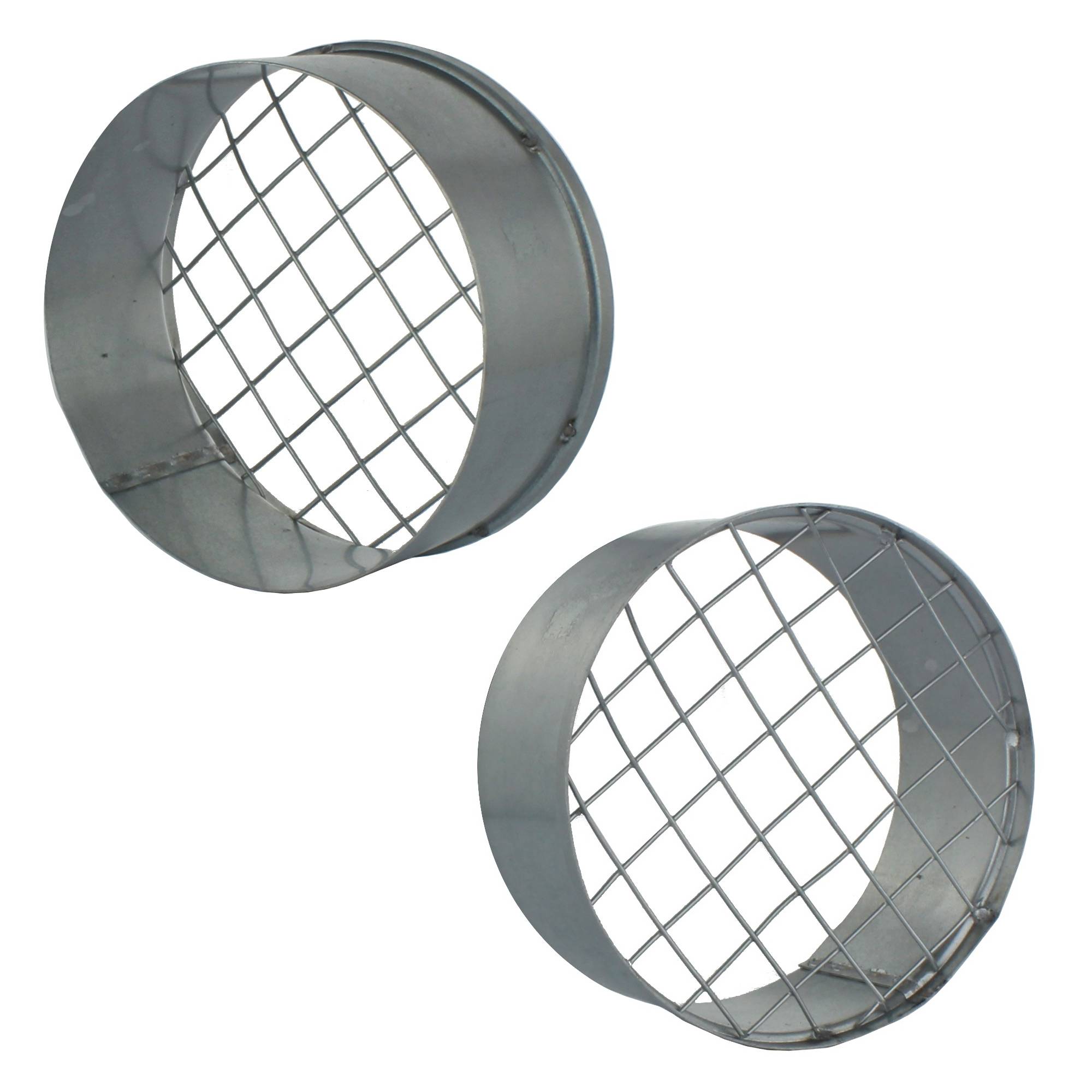 Ausblasstutzen Vogelschutzgitter verzinkt Abluft Zuluft Wickelfalzrohr Auslass Ø 125 mm