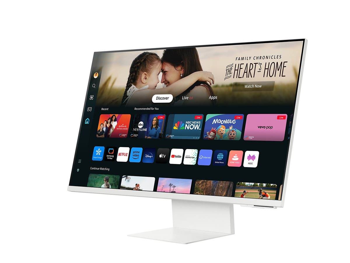 Smart-TV-Startbildschirm mit ausgewähltem Tab „Entdecken