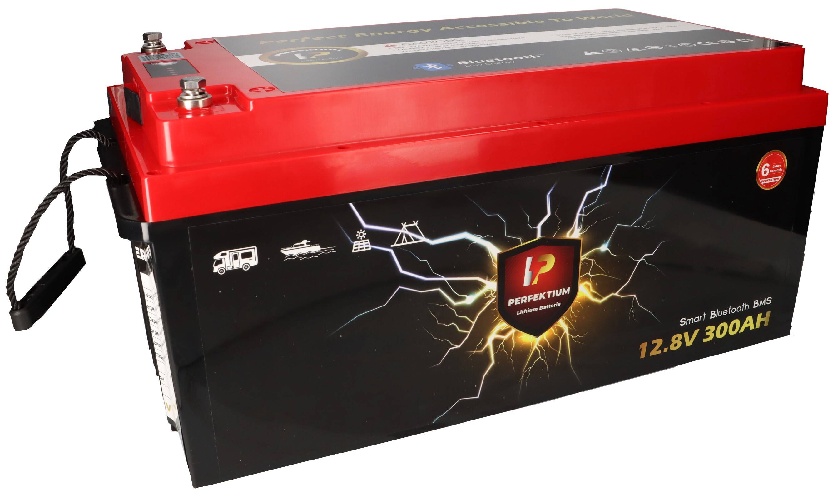 Perfektium LiFePO4 Batterie 12.8V 300Ah mit BMS Heizfolie & Bluetooth mit 0% MwSt nach §12 Abs. 3 UstG