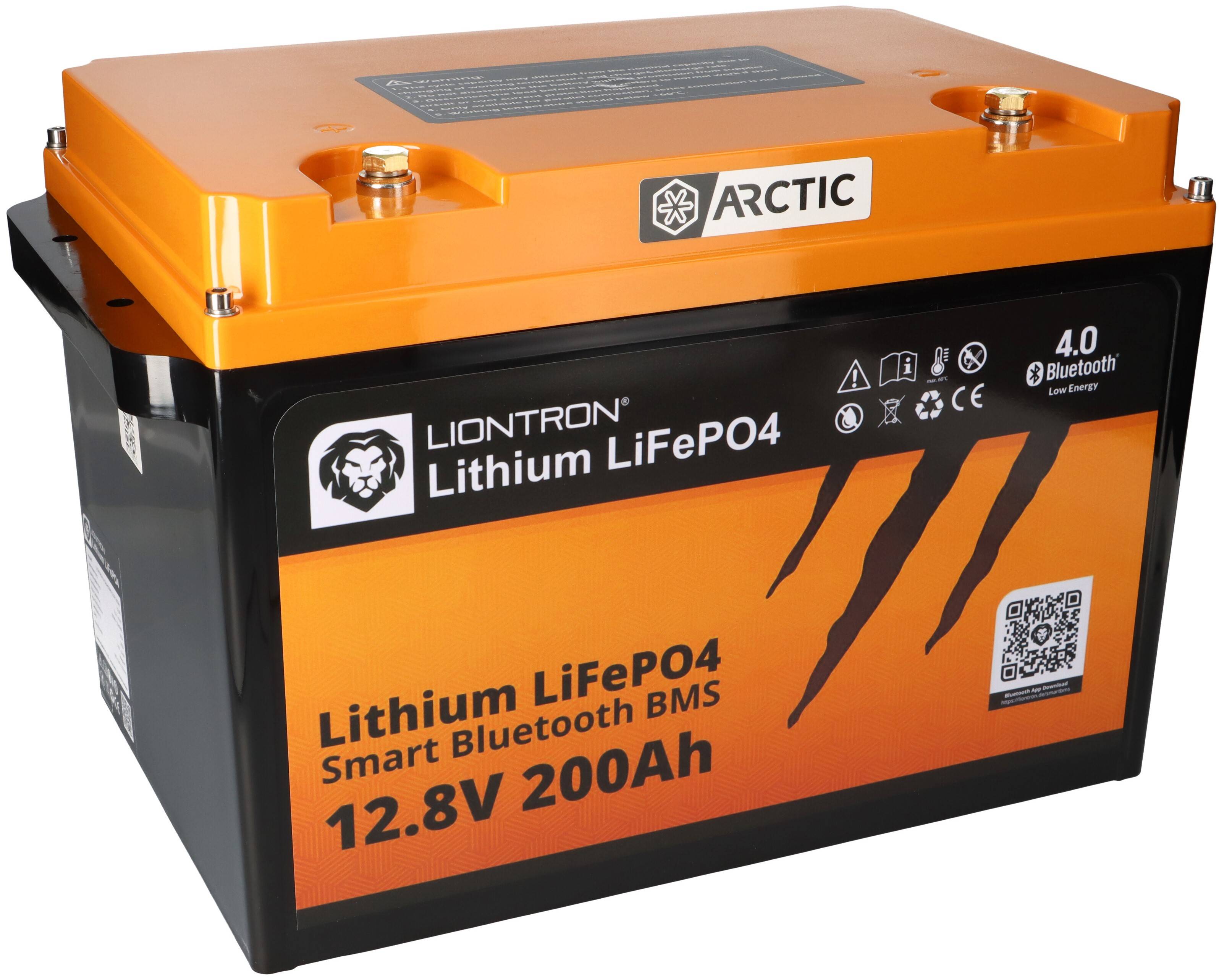 LIONTRON LiFePO4 Akku 12,8V 200Ah LX Arctic BMS bis -30°C mit Bluetooth mit 0% MwSt nach §12 Abs. 3 UstG