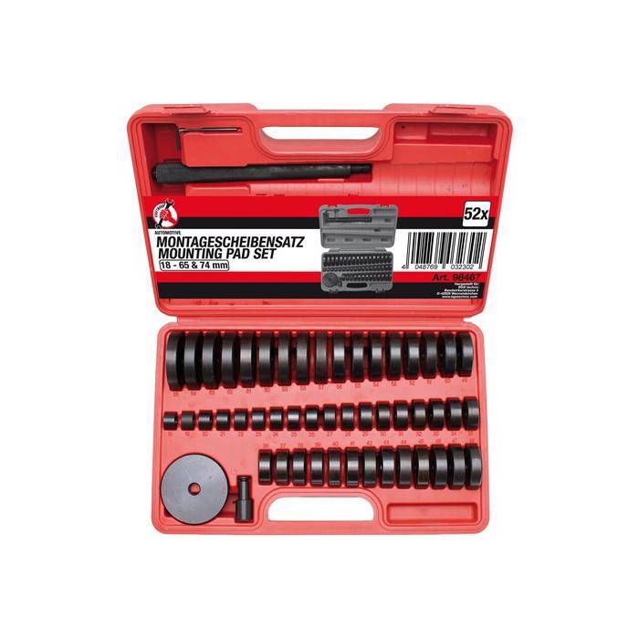 Radlager-Montagescheiben-Satz - Carbon-Stahl - 52-tlg.
