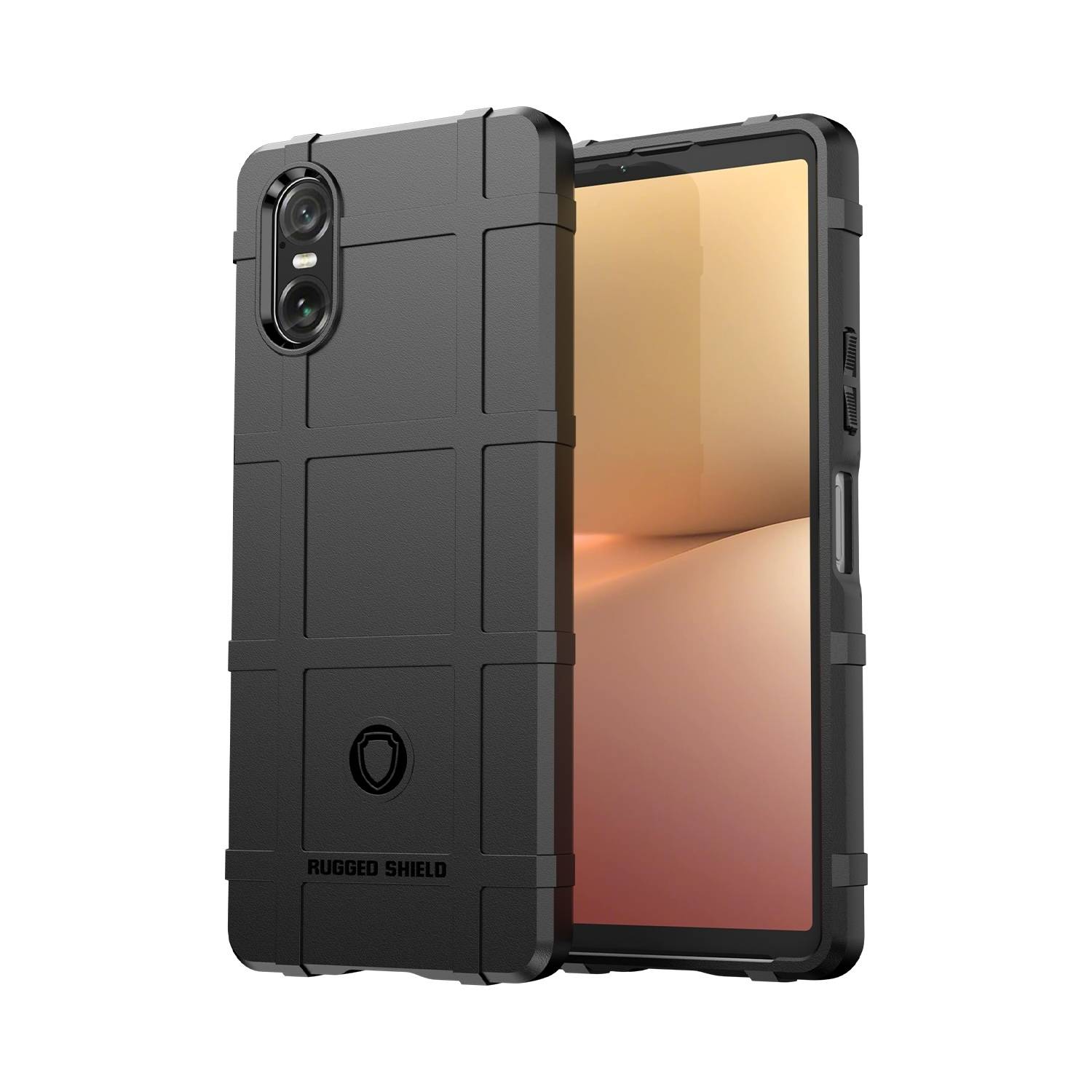 Für Sony Xperia 10 VI Rugged Shield Schock TPU Schutz Hülle Schwarz
