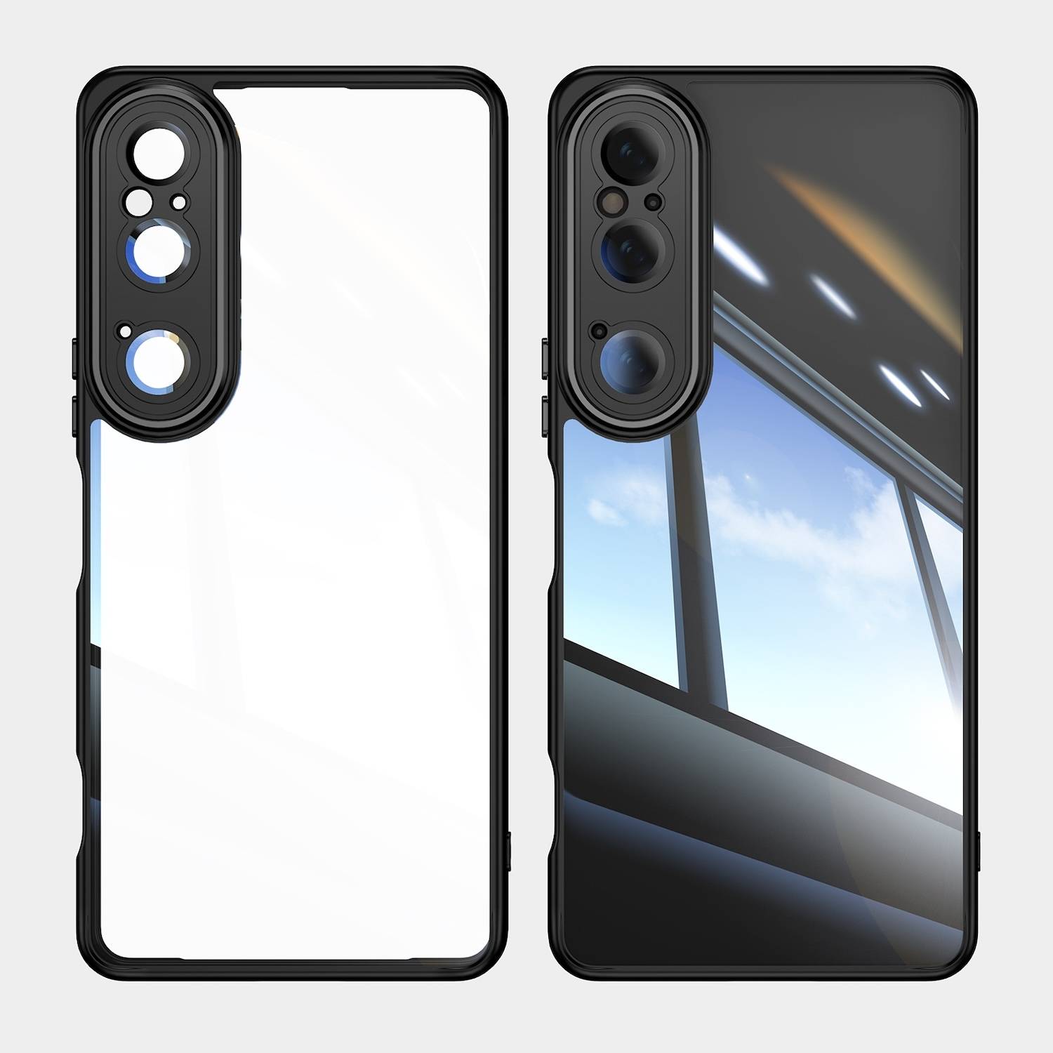 Für Sony Xperia 1 VI Armor Hybrid Acryl TPU Schock Schutz Hülle Black