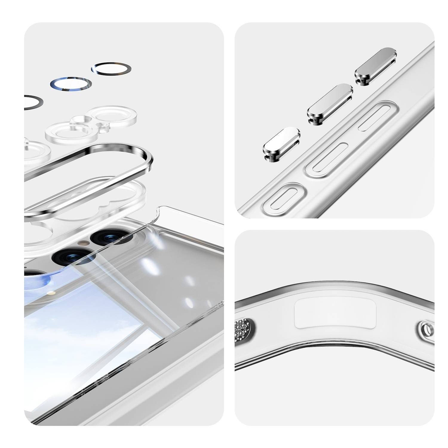 Für Sony Xperia 1 VI Armor Hybrid Acryl TPU Schock Hülle Transparent