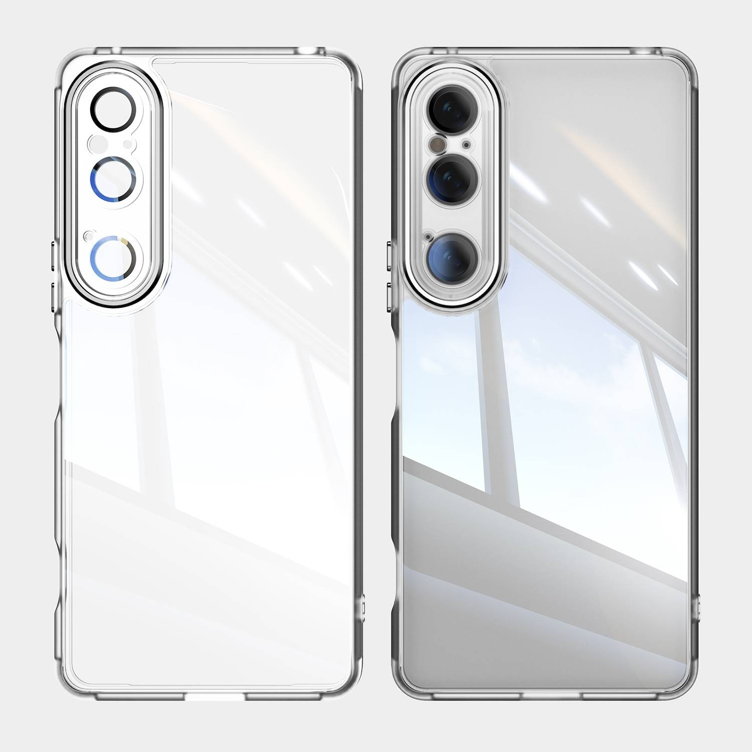 Für Sony Xperia 1 VI Armor Hybrid Acryl TPU Schock Hülle Transparent